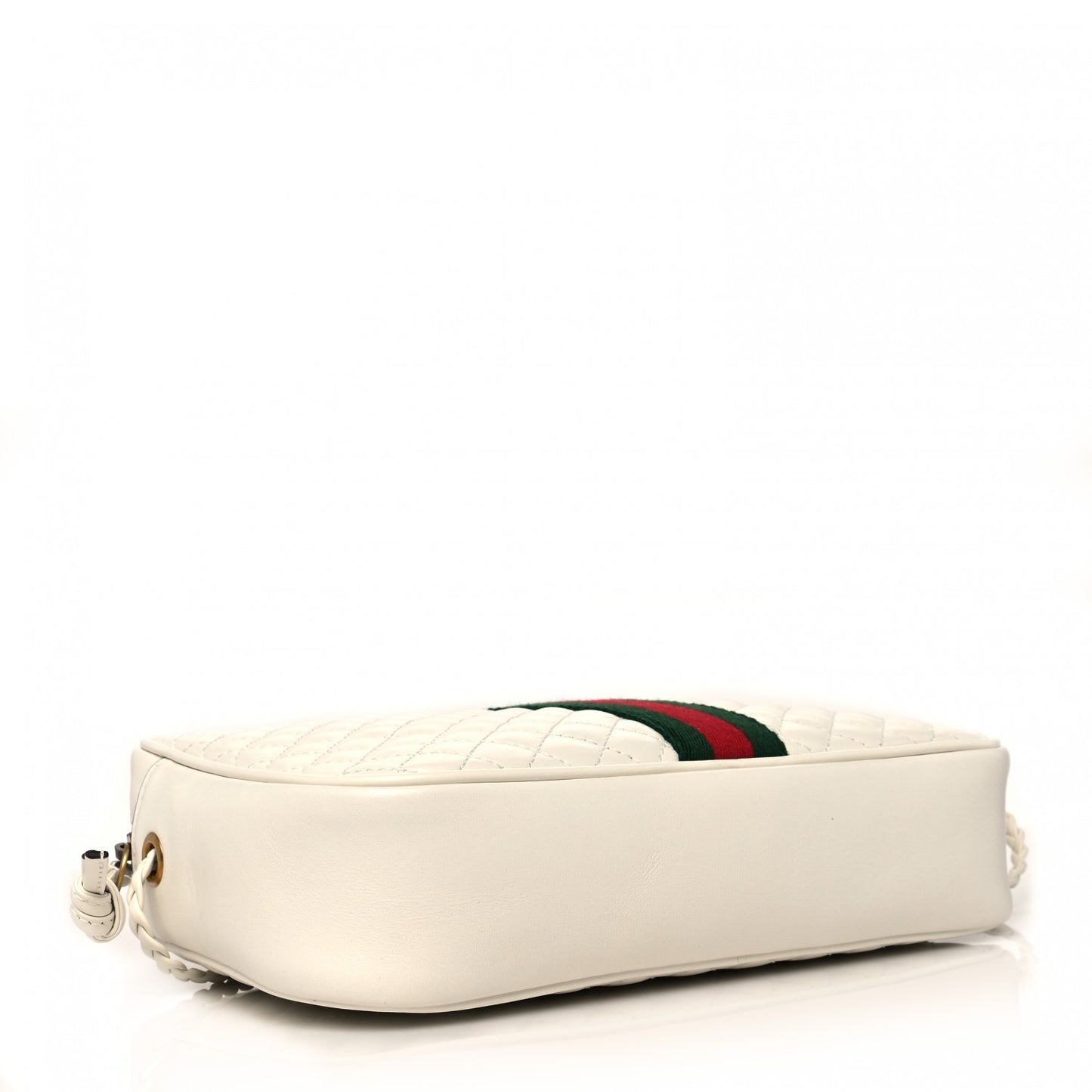 Calfskin Web Trapuntata Small Shoulder Bag White