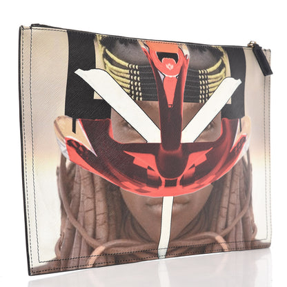 Givenchy Coated Canvas Tribal Girl Print Large Antigona Pouch 3 of 12