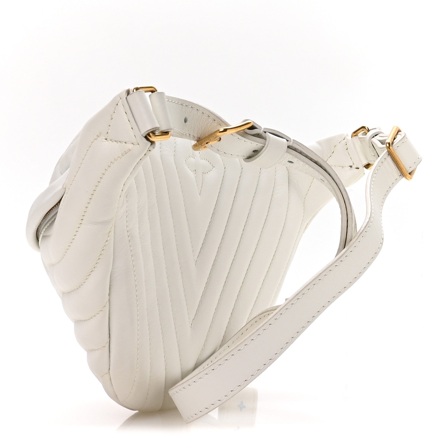 Louis Vuitton Calfskin New Wave Bumbag Snow 3 of 9