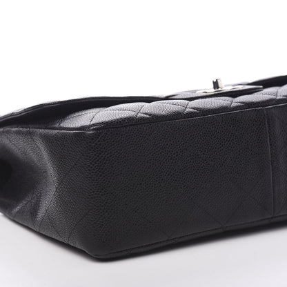 Chanel Caviar Quilted Jumbo Single Flap Black 7 of 10