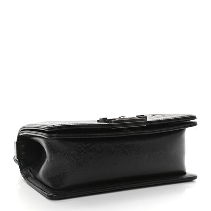 Chanel Caviar Chevron Quilted Small Boy Flap Black 4 of 9