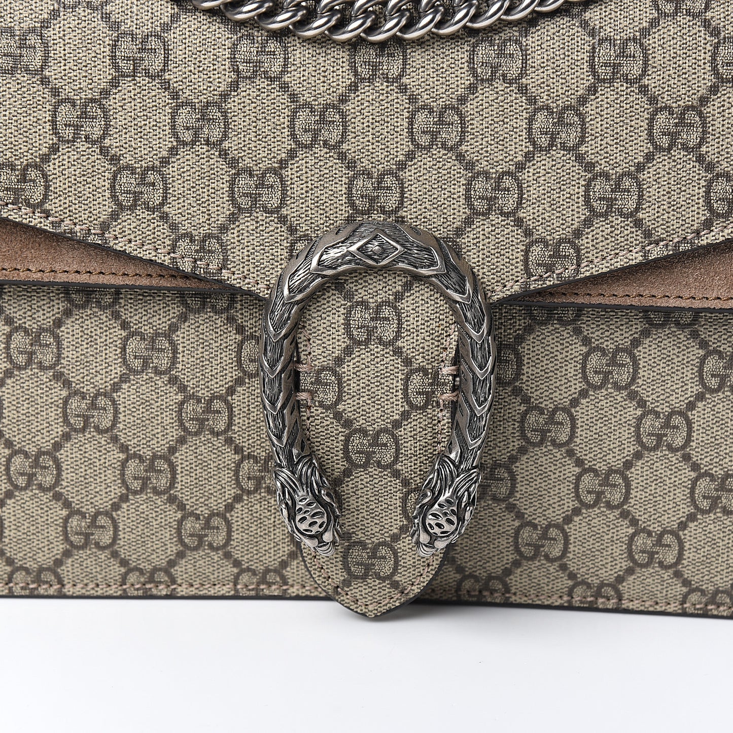 GG Supreme Monogram Small Dionysus Shoulder Bag Taupe