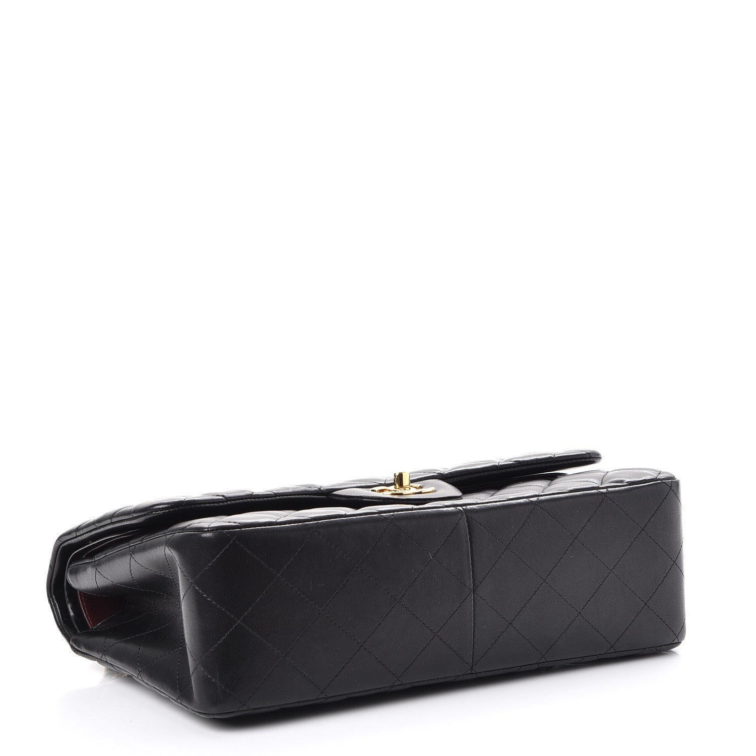 Chanel Lambskin Quilted Jumbo Double Flap Black 5 of 9