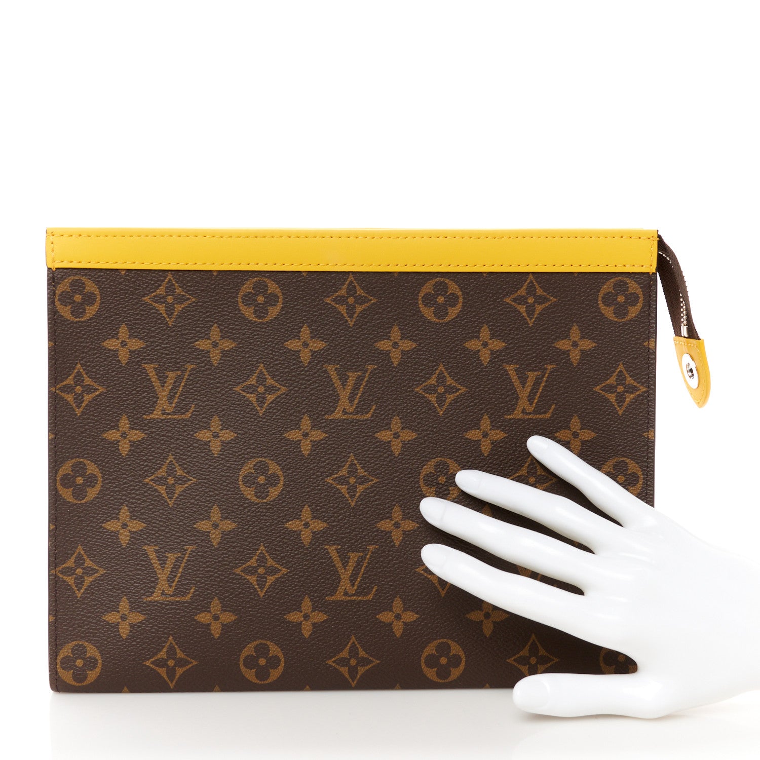 Louis Vuitton Monogram Macassar Pochette Voyage MM Safran Yellow 2 of 7