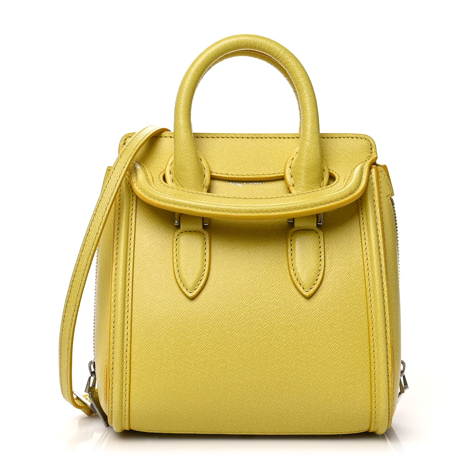 Alexander McQueen Calfskin Mini Heroine Yellow 1 of 13