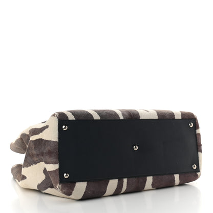 Fendi Calf Hair Zebra Print Large 2Jours Tote Ebony White 5 of 10