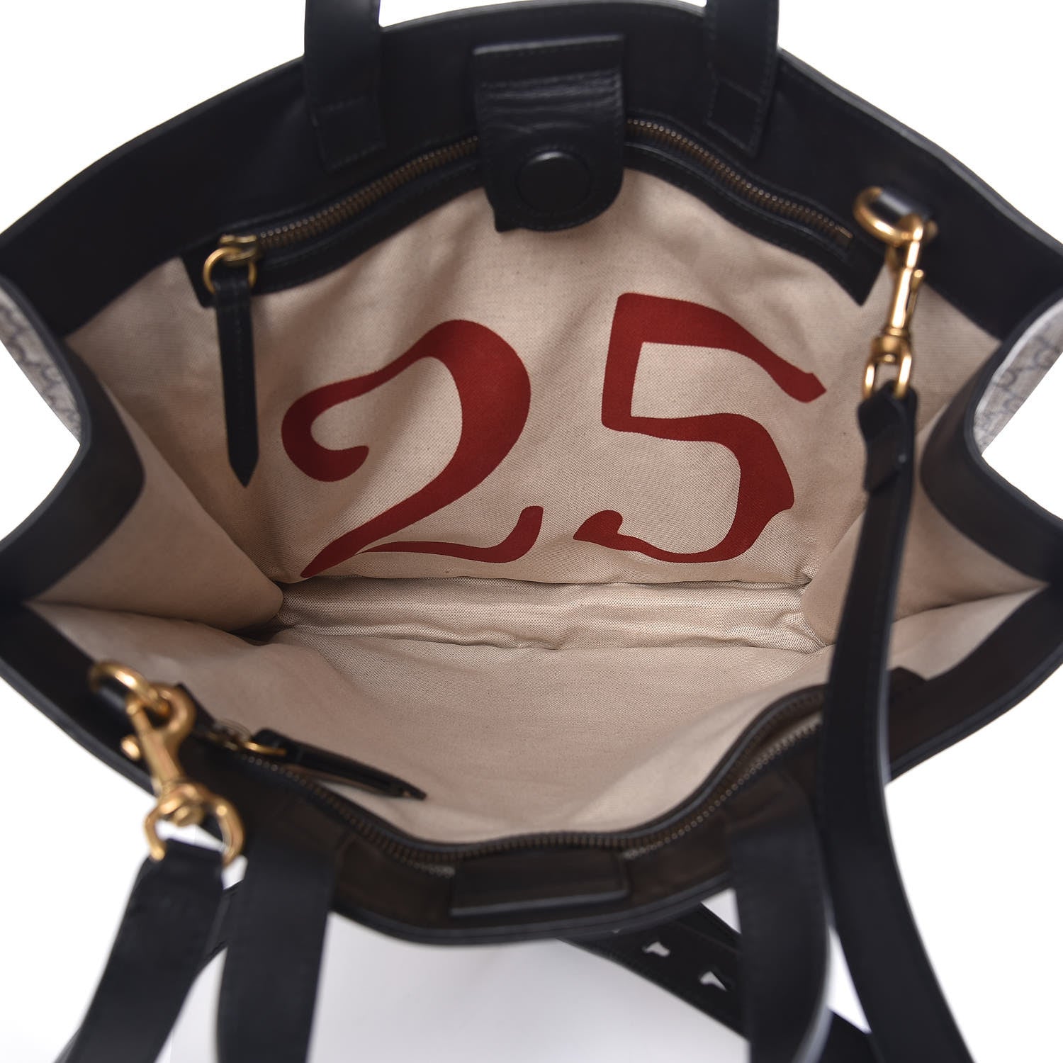 Gucci Soft GG Supreme Monogram Kingsnake Vertical Tote Black 5 of 9