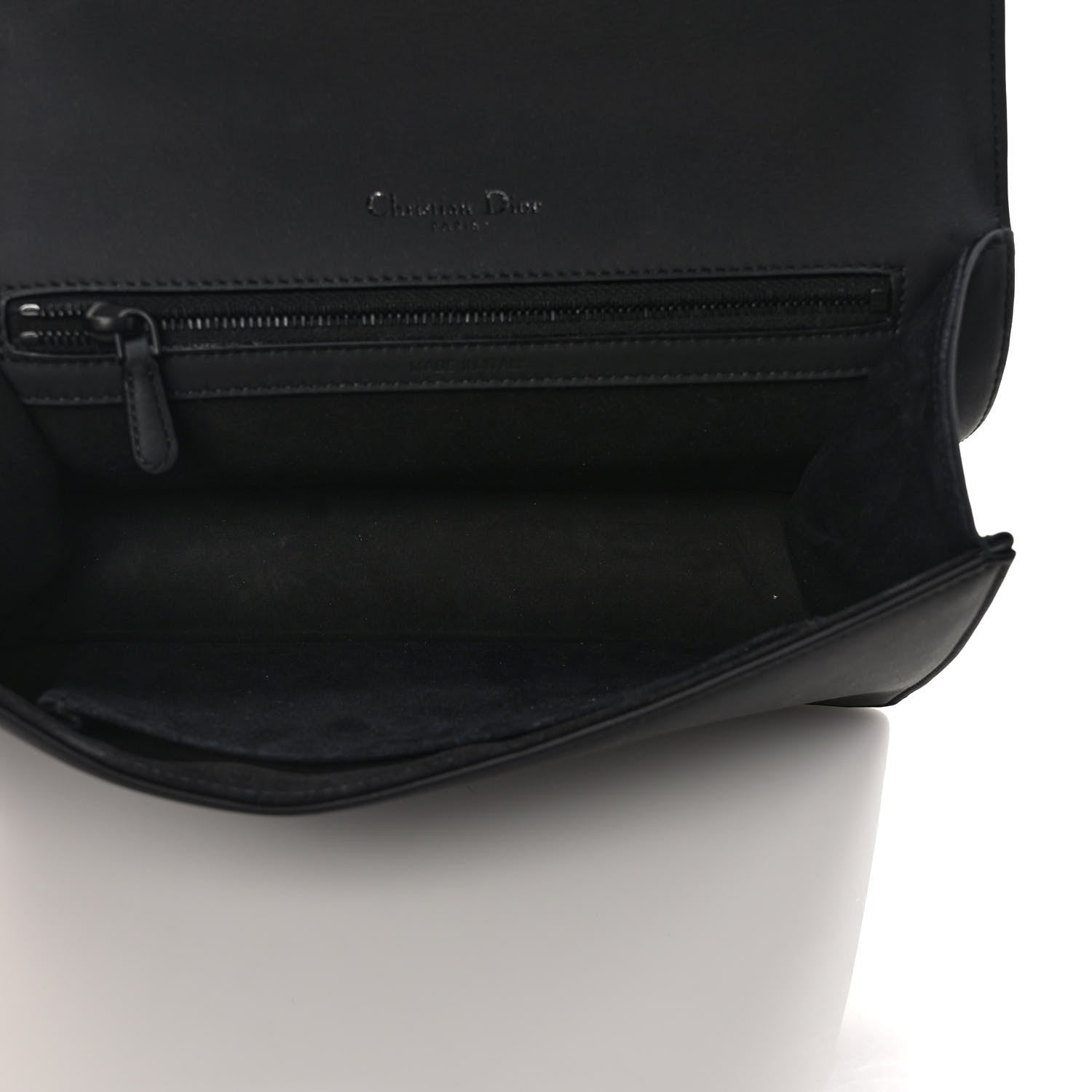 Christian Dior Ultra Matte Calfskin Studded Diorama Wallet on Chain Pouch Black 5 of 9