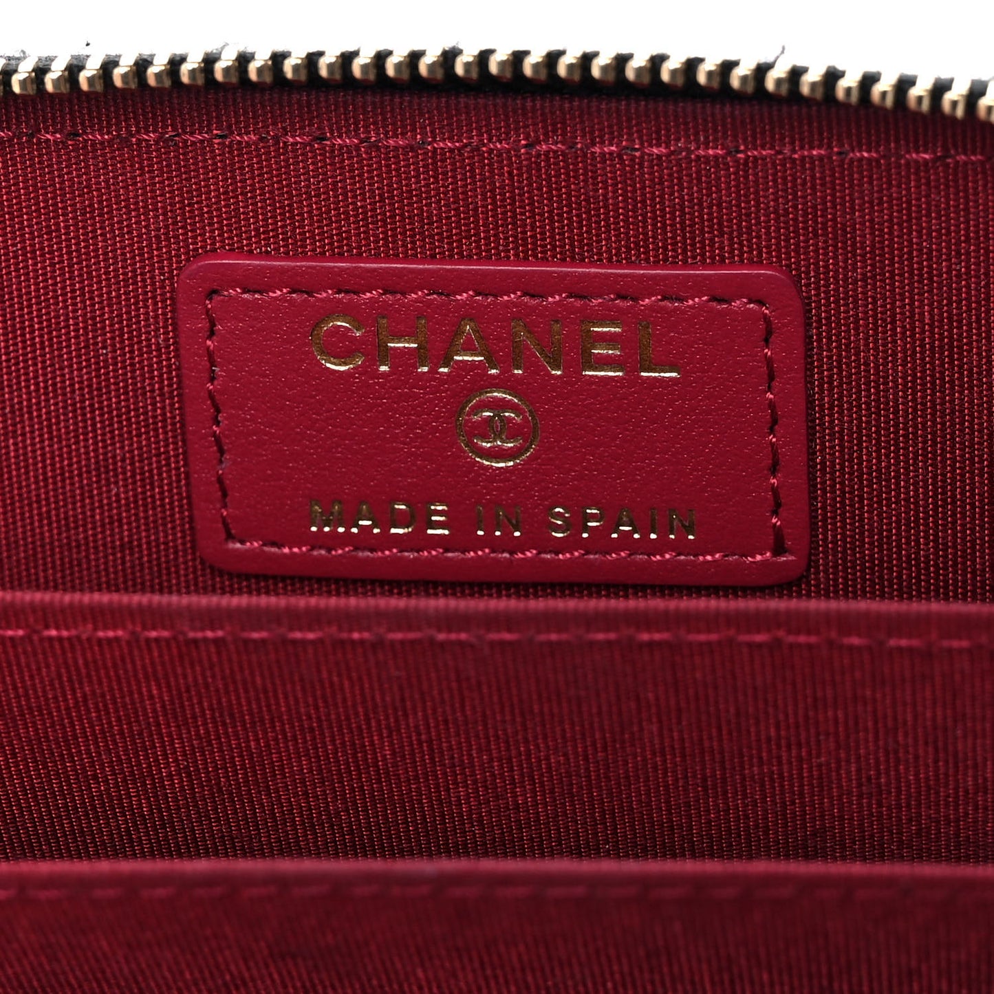 Lambskin Quilted Chanel 19 Zip Around Coin Purse Wallet Black