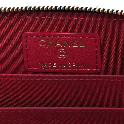 Chanel Lambskin Quilted Chanel 19 Zip Around Coin Purse Wallet Black 6 of 12