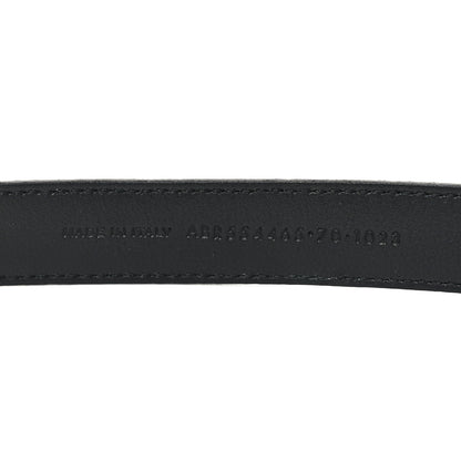 Saint Laurent Calfskin Crocodile Embossed Monogram Square Buckle Belt 70 28 Black 5 of 5