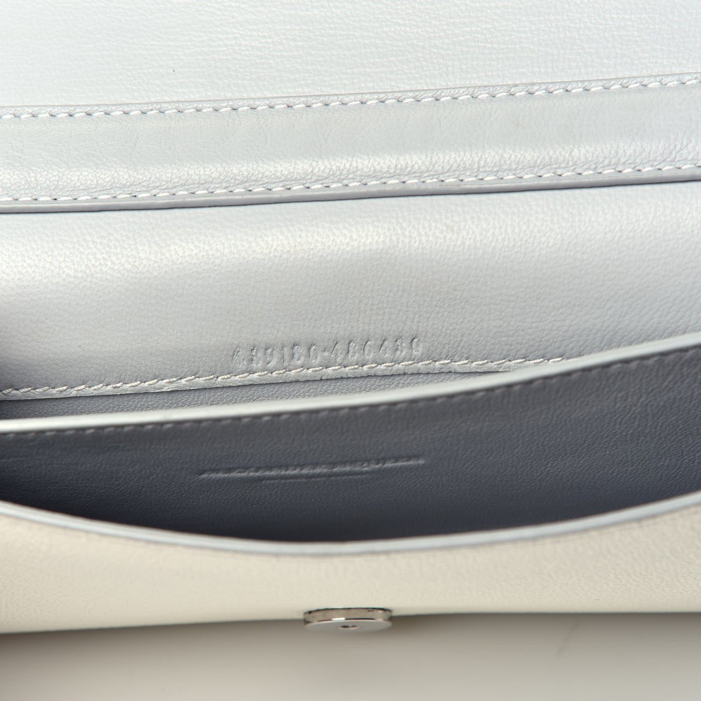 Calfskin Insignia Pouch White