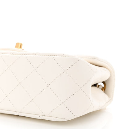 Chanel Lambskin Quilted Mini Rectangular Pearl Crush Flap White 10 of 11