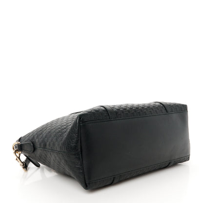 Gucci Soft Microguccissima Small Zippered Satchel Black 4 of 14