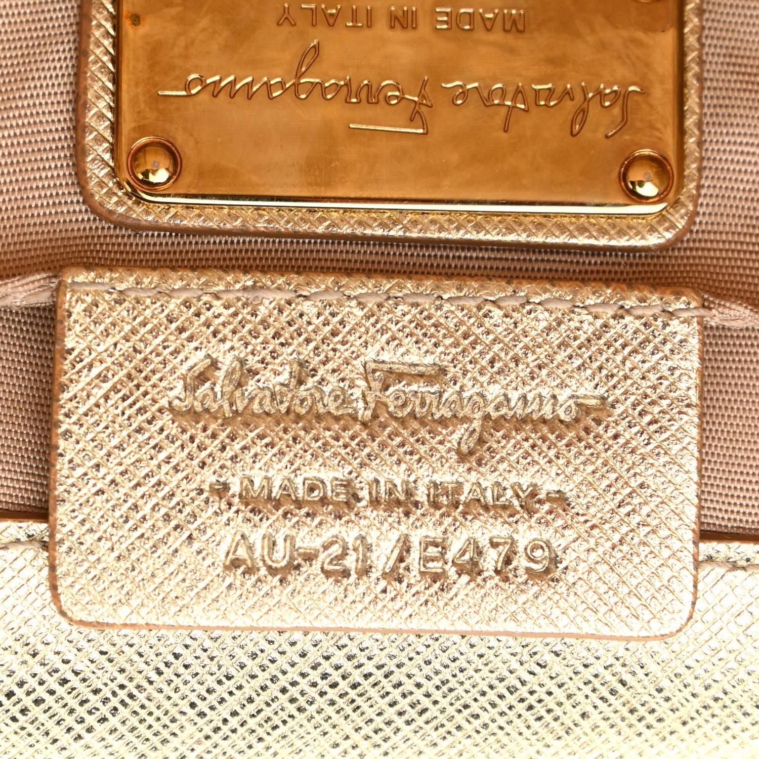 Salvatore Ferragamo Hammered Calfskin Mini Vara Bow Crossbody Bag Gold 7 of 17