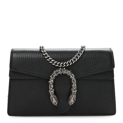 Gucci Calfskin Super Mini Dionysus Shoulder Bag Black 1 of 10