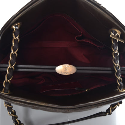 Chanel Aged Calfskin Large Just Mademoiselle Bowling Bag Brown 5 of 8