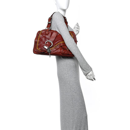 Christian Dior Calfskin Large Gaucho Double Saddle Bag Red 2 of 11