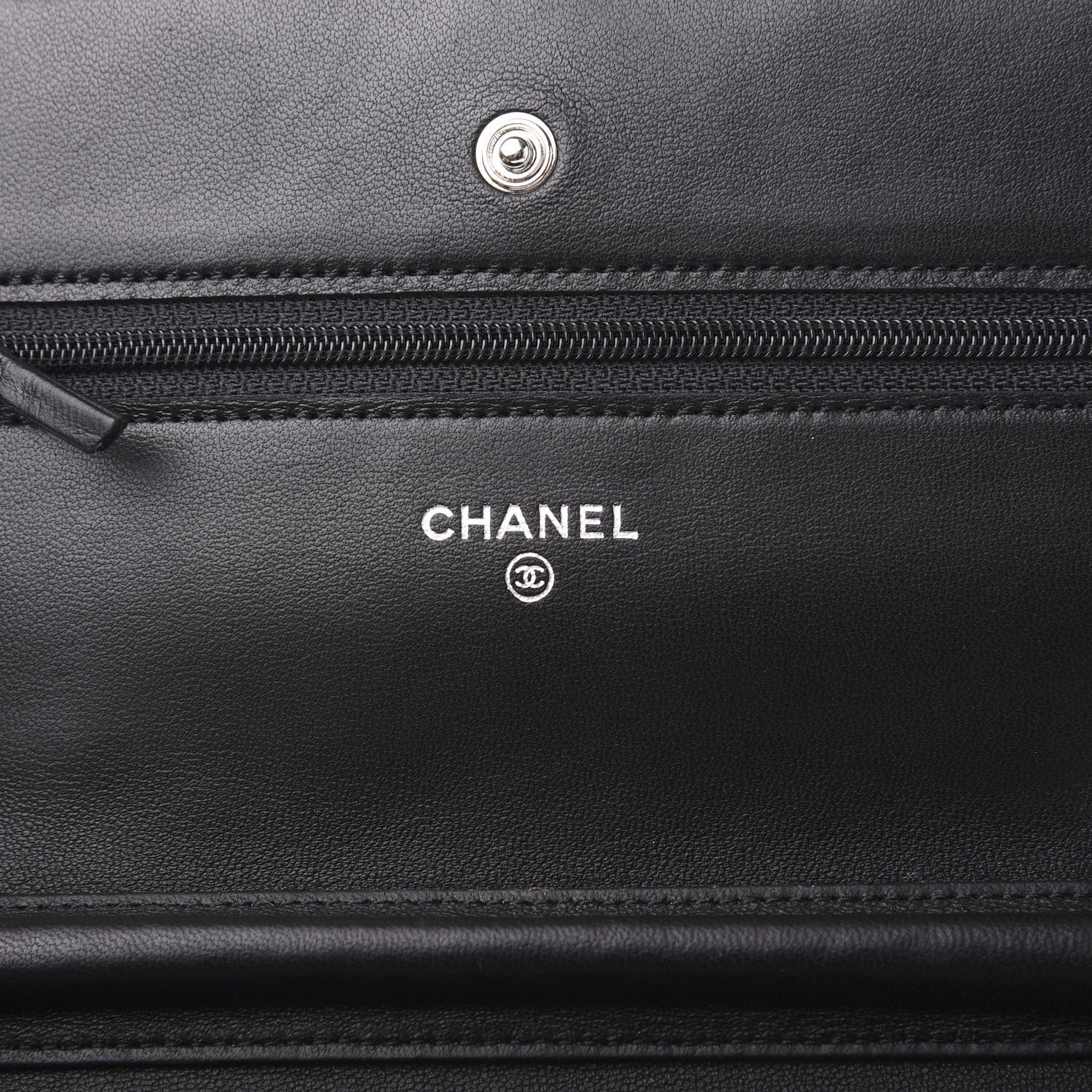 Chanel Lambskin Quilted Wallet On Chain WOC Black 6 of 13