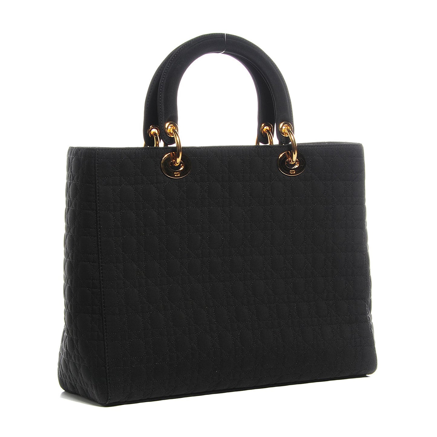Nylon Cannage Large Lady Dior Black