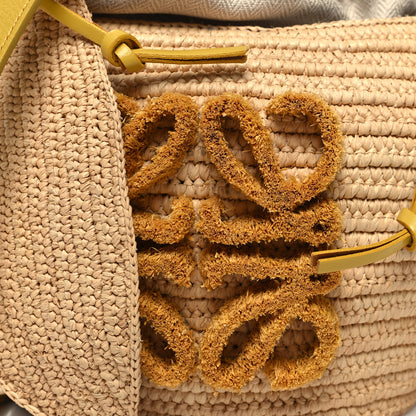 Loewe Raffia Calfskin Bunny Basket Bucket Bag Natural 7 of 10