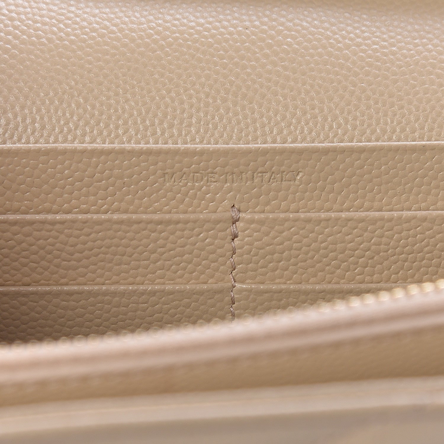 Saint Laurent Grain De Poudre Matelasse Chevron Monogram Chain Wallet Nude Powder 7 of 11