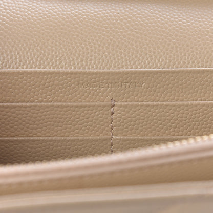 Saint Laurent Grain De Poudre Matelasse Chevron Monogram Chain Wallet Nude Powder 7 of 11