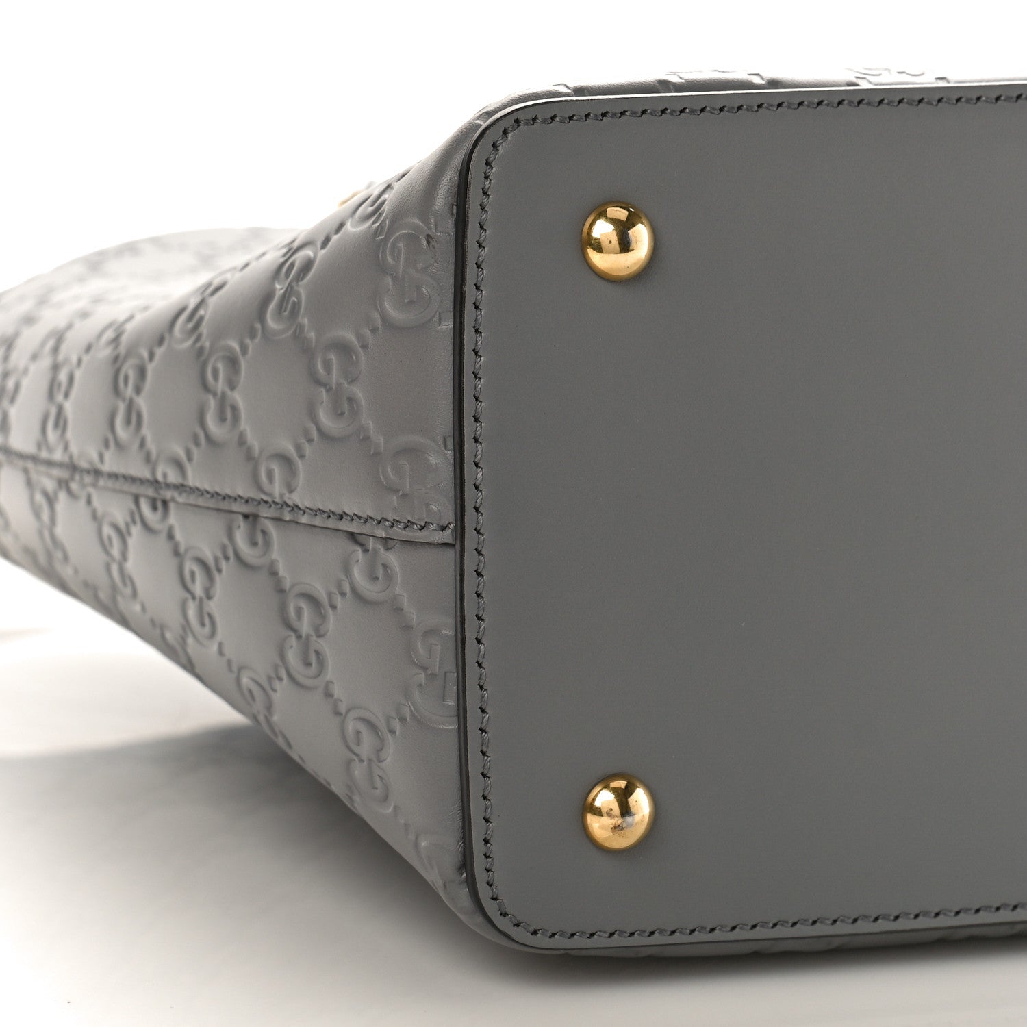 Gucci Guccissima Linea A Foldover Tote Storm Grey 8 of 9