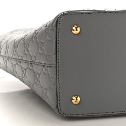 Gucci Guccissima Linea A Foldover Tote Storm Grey 8 of 9