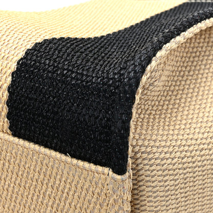 Chanel Straw Raffia Calfskin Striped Medium Deauville Tote Black Beige Ivory 11 of 11
