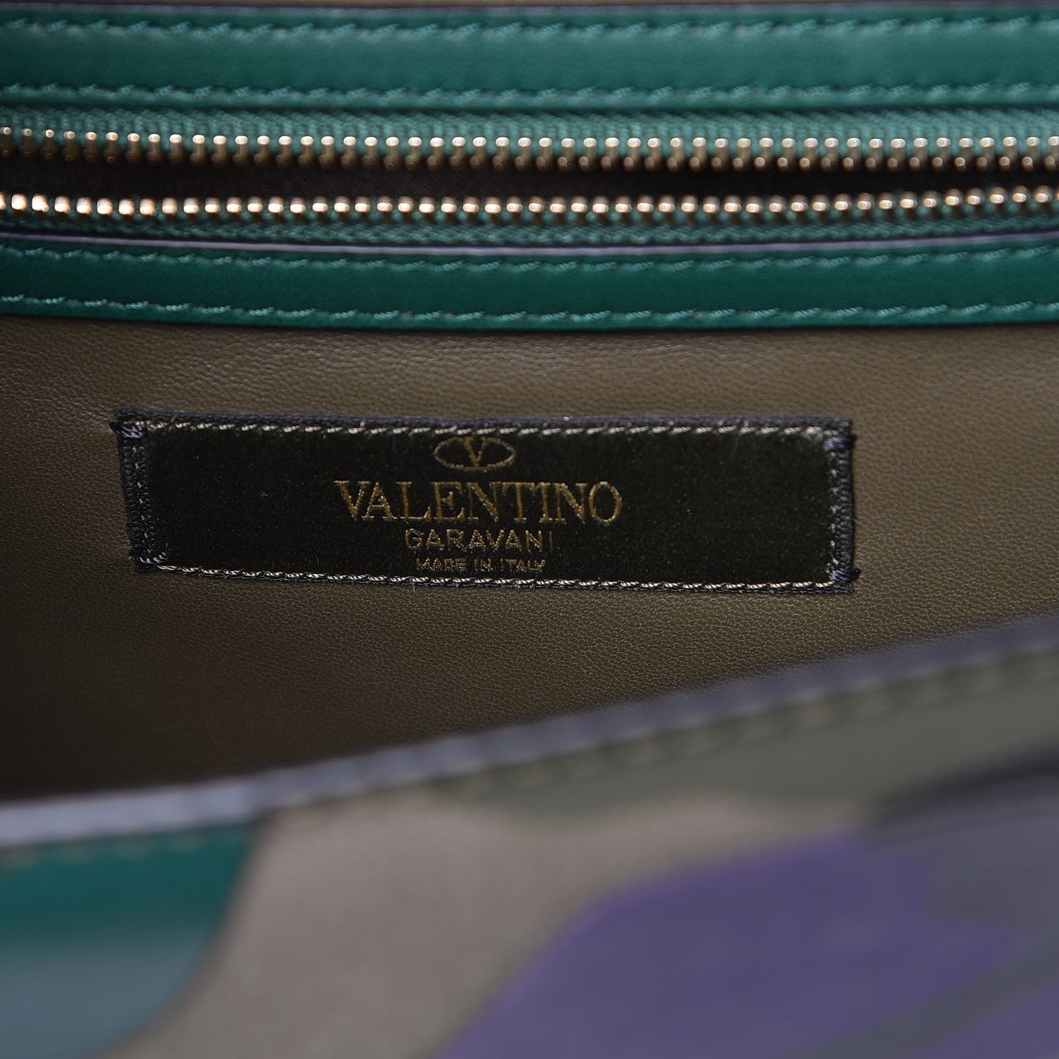 Valentino Garavani Nappa Canvas Camouflage Medium Glam Lock Rockstud Flap Multicolor 6 of 7