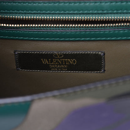 Valentino Garavani Nappa Canvas Camouflage Medium Glam Lock Rockstud Flap Multicolor 6 of 7