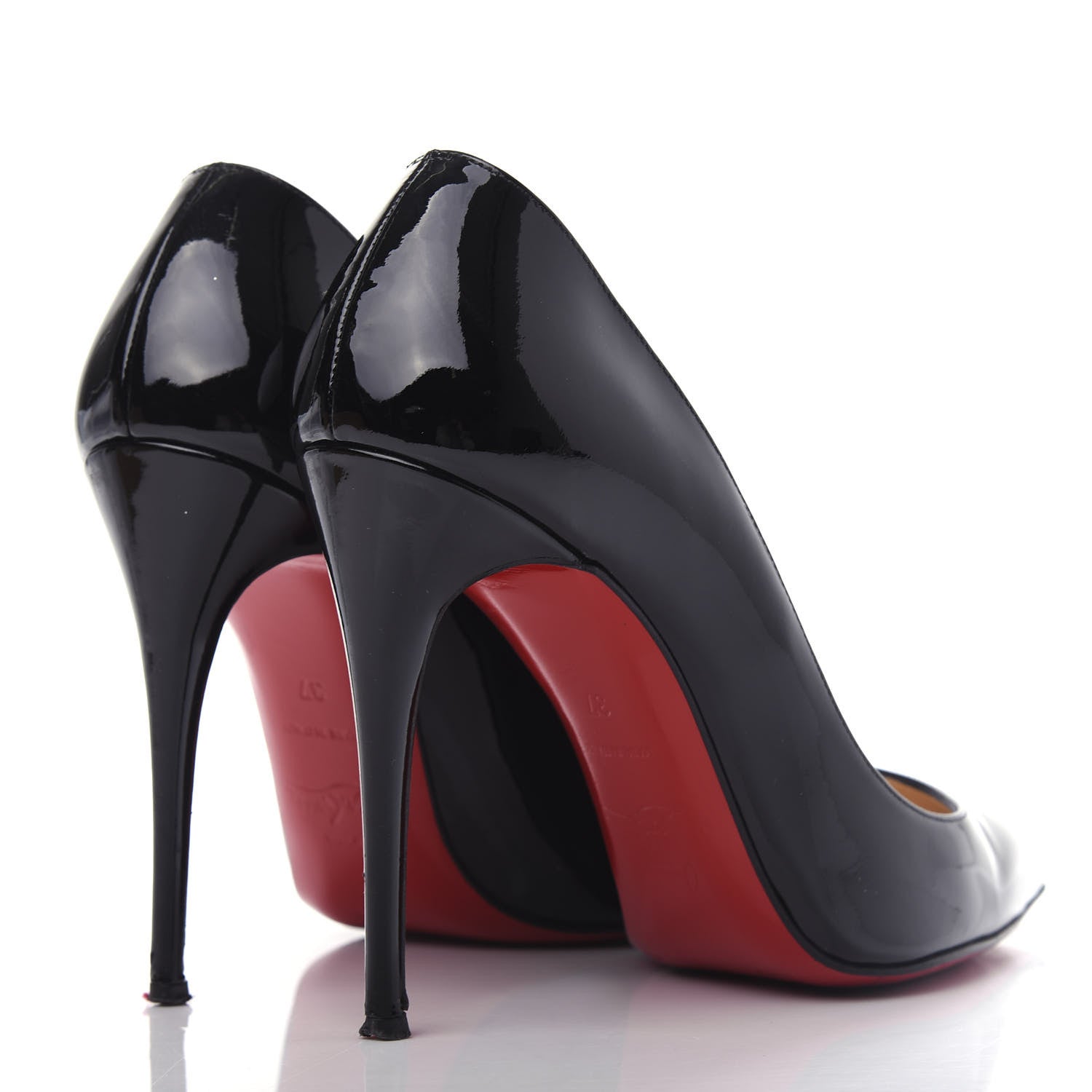 Christian Louboutin Patent Pigalle Follies 100 Pumps 37 Black 4 of 11