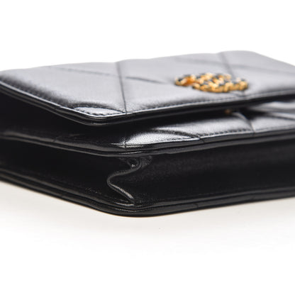 Chanel Goatskin Quilted 19 Wallet On Chain WOC Black 9 of 12