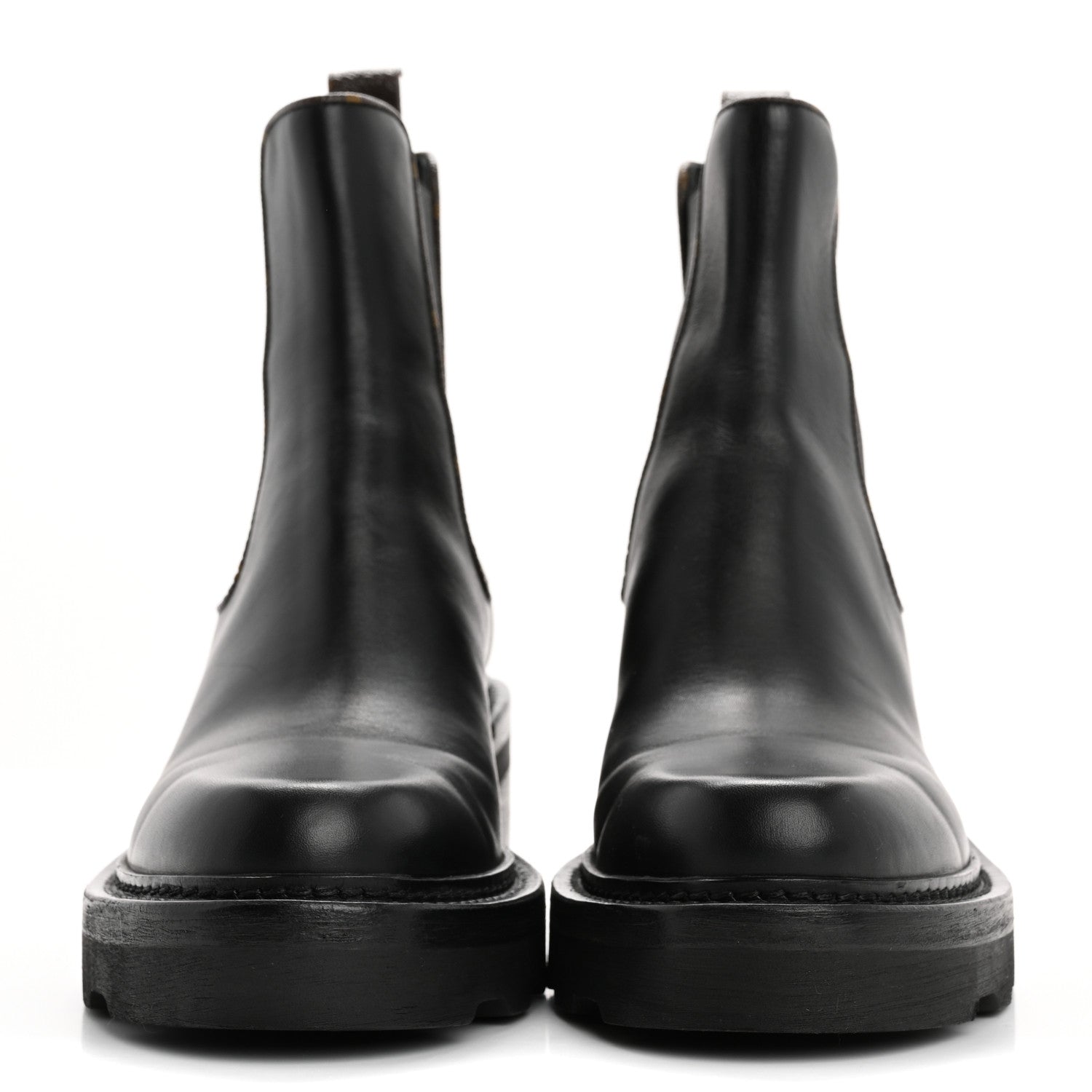 Louis Vuitton Calfskin Monogram Beaubourg Ankle Boots 38 Black 3 of 9