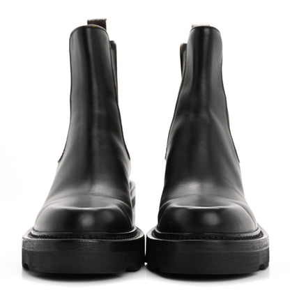 Louis Vuitton Calfskin Monogram Beaubourg Ankle Boots 38 Black 3 of 9