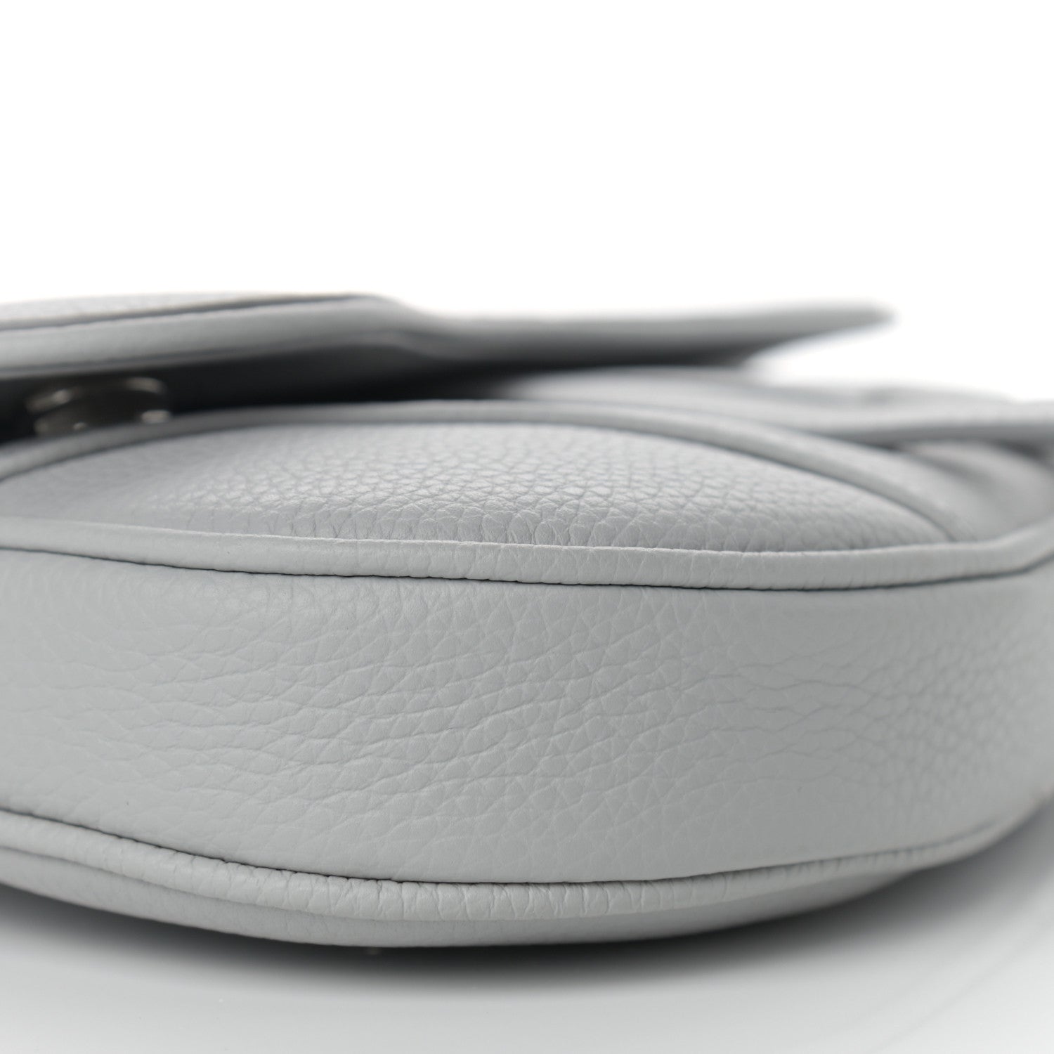 Christian Dior Grained Calfskin Mens Mini Saddle Bag Gray 8 of 9