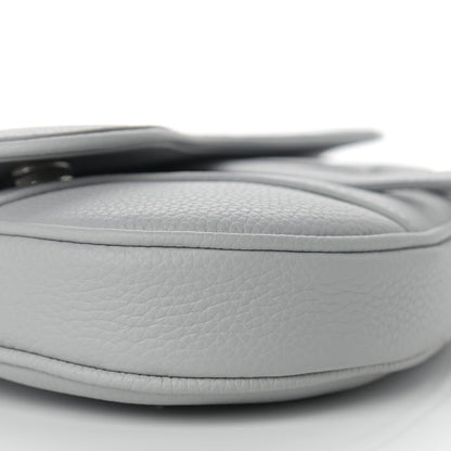 Christian Dior Grained Calfskin Mens Mini Saddle Bag Gray 8 of 9