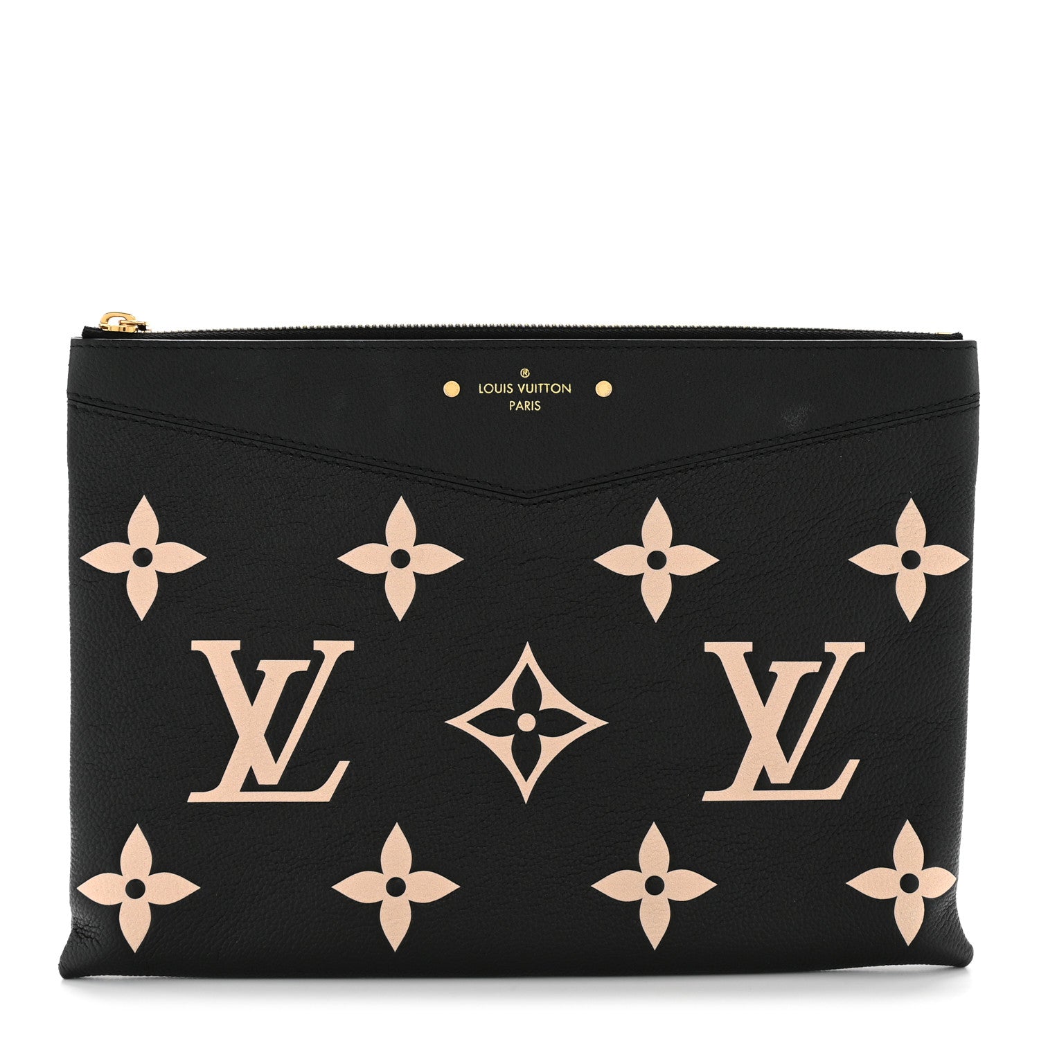 Louis Vuitton Empreinte Monogram Giant Daily Pouch Black Beige 1 of 9