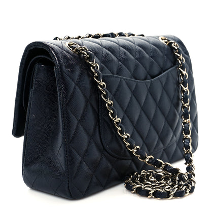 Chanel Caviar Quilted Medium Double Flap Navy 5 of 21