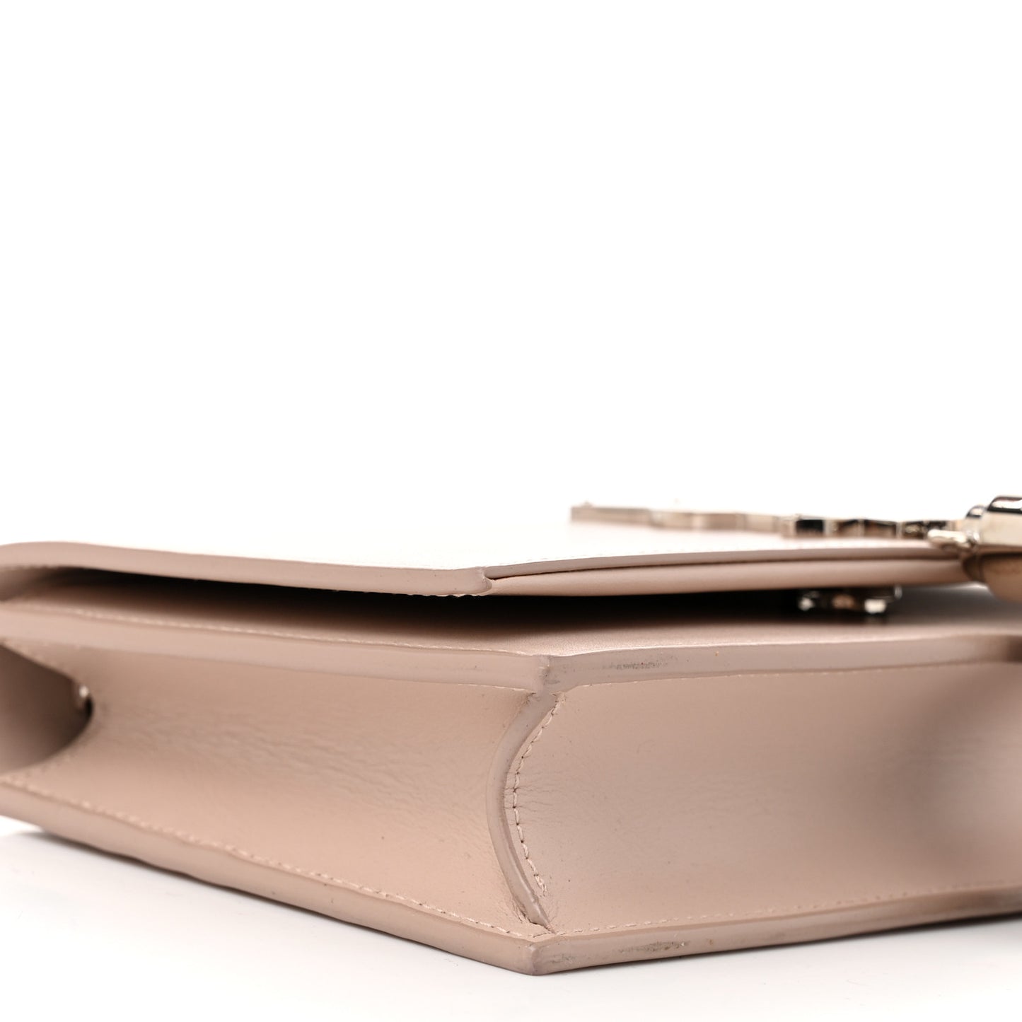 Smooth Calfskin Classic Monogram Kate Tassel Chain Wallet Marble Pink