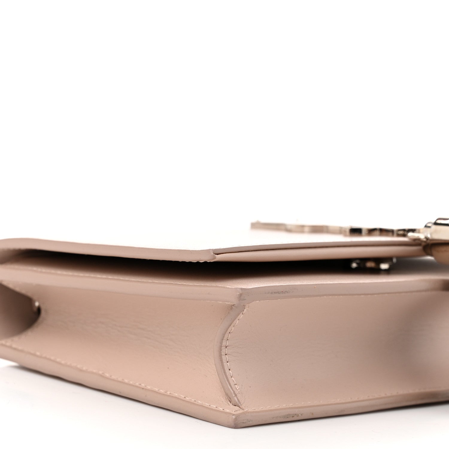 Saint Laurent Smooth Calfskin Classic Monogram Kate Tassel Chain Wallet Marble Pink 9 of 10