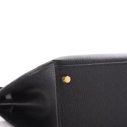 Hermes Chevre de Coromandel Kelly Sellier 35 Black 6 of 31