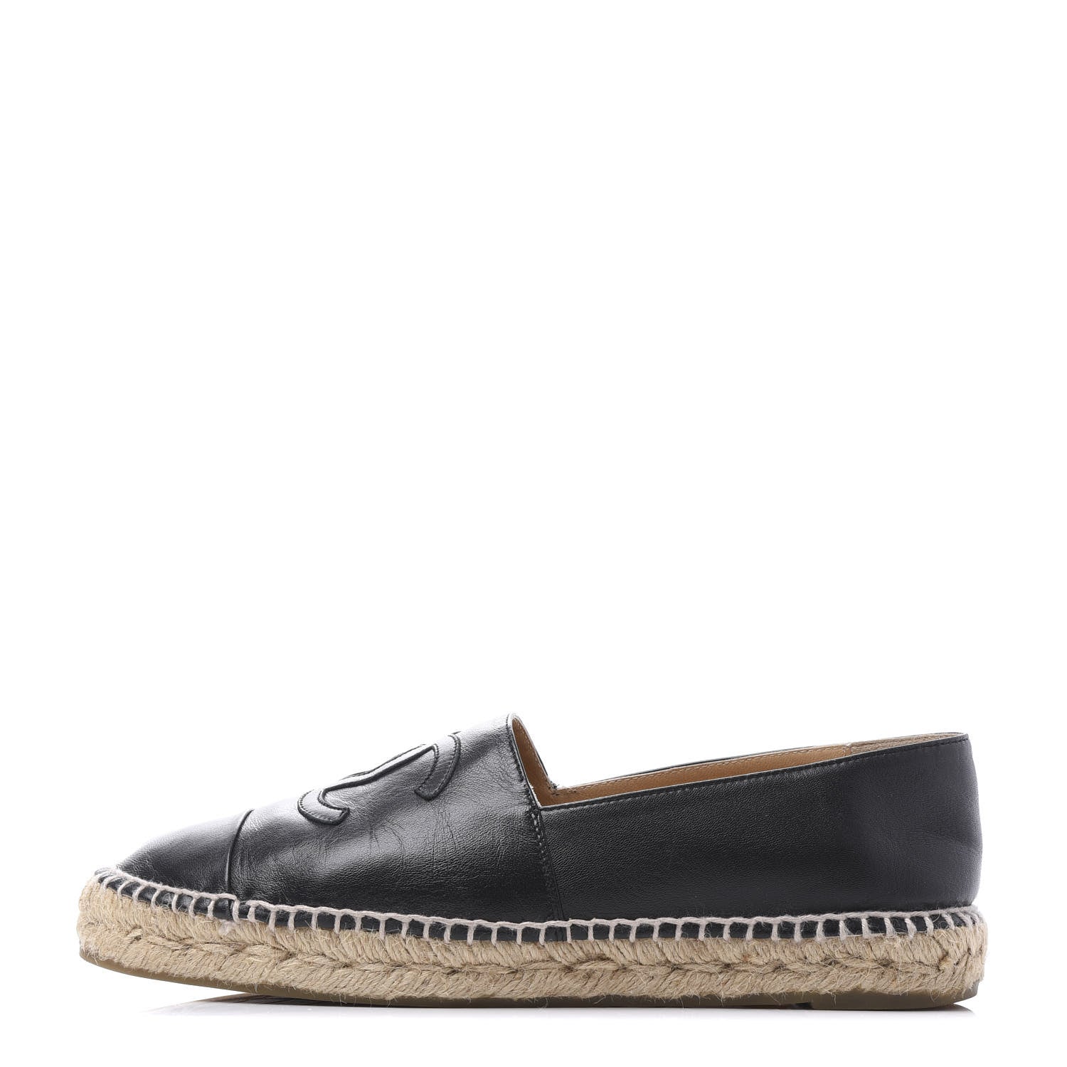 Chanel Lambskin CC Espadrilles 41 Black 1 of 9