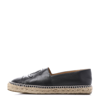 Chanel Lambskin CC Espadrilles 41 Black 1 of 9
