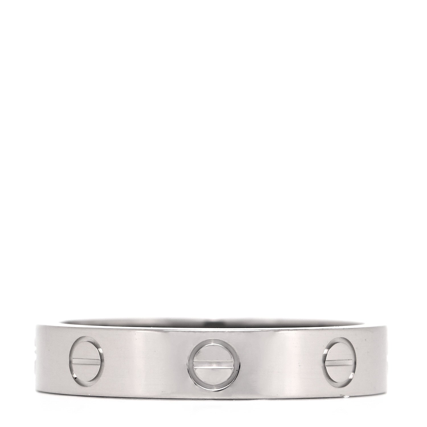 Cartier 18K White Gold 3.5mm LOVE Wedding Band Ring 57 8 1 of 8