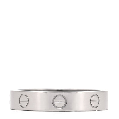 Cartier 18K White Gold 3.5mm LOVE Wedding Band Ring 57 8 1 of 8