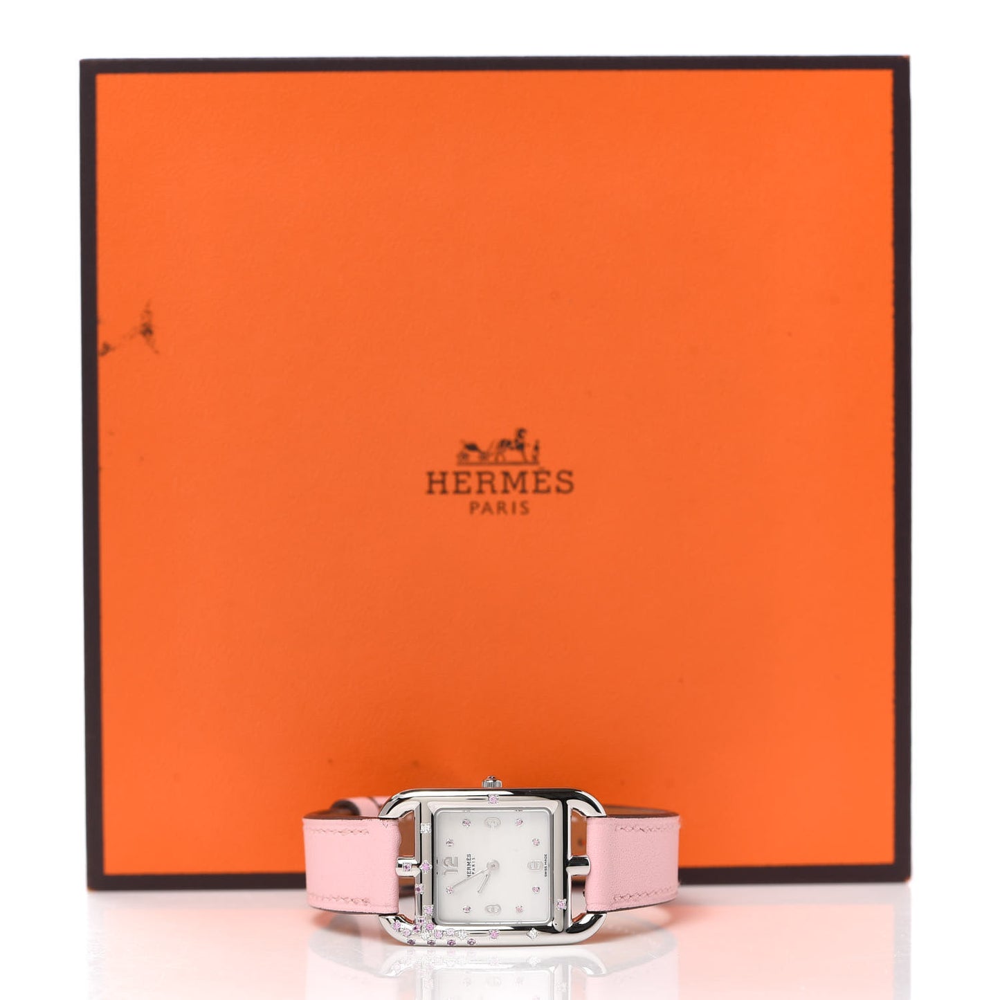 Stainless Steel Swift Diamond Pink Sapphire Mother of Pearl 23mm Cape Cod Quartz Watch Rose Sakura