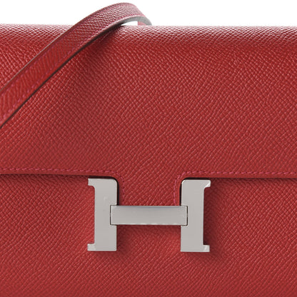 Hermes Epsom Constance Long Wallet To Go Rouge Casaque 9 of 10