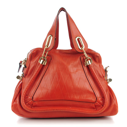 Chloe Calfskin Diamond Embossed Medium Paraty Red 1 of 18